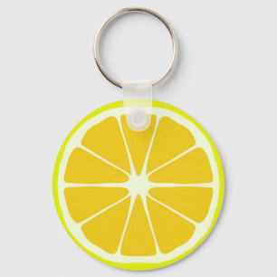 A lemon slice - Citrus fruit ! Key Ring