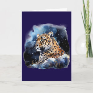 A Leopard at Night Card #1