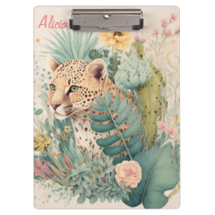 A leopard behind the bush custom clipboard