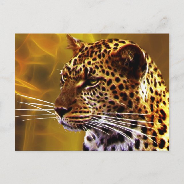 A leopard Stance Postcard (Front)