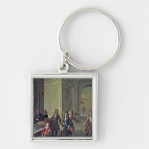 A Lesson being given to the Young Louis XV Key Ring