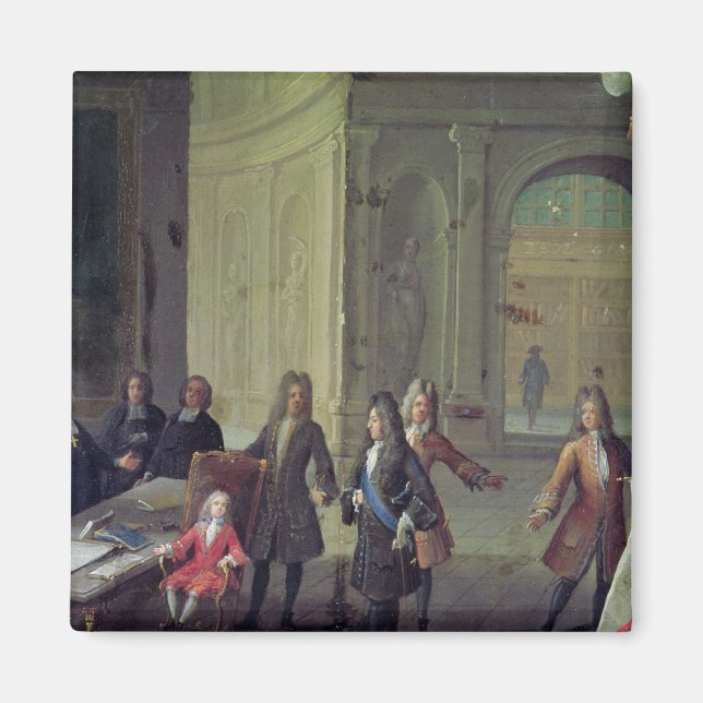 A Lesson being given to the Young Louis XV Magnet (Front)