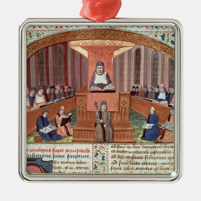 A Lesson in Theology at the Sorbonne Metal Ornament (Front)
