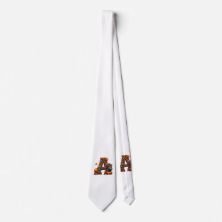 A letter A in Thanksgiving style Tie