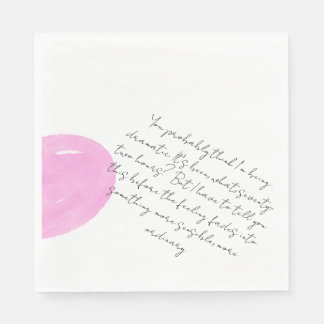 A Letter Few Days After a First Date Napkin