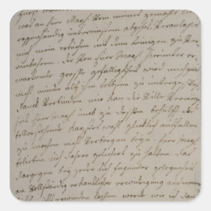 A letter from Maria Theresa to King Frederick Square Sticker