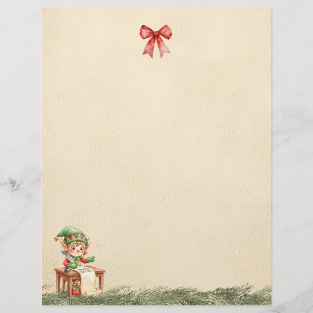 A Letter From the Christmas Elf (Plain Sheet) (Front)