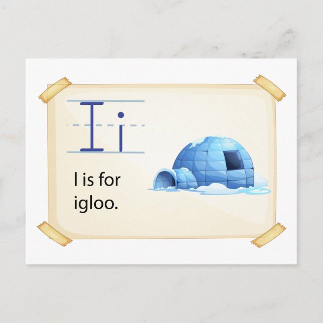 A letter I for igloo Postcard (Front)