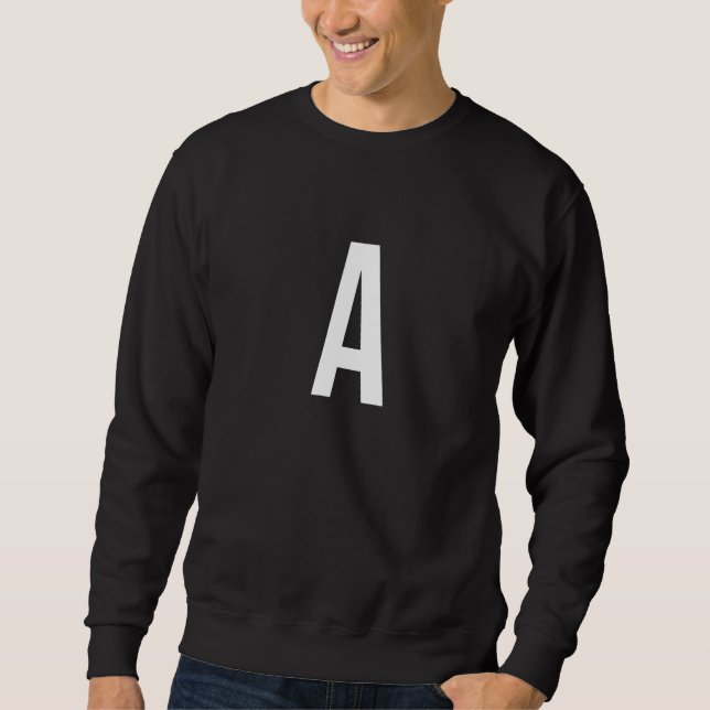 A Letter Number Symbol Alphabet Initial Premium Sweatshirt (Front)