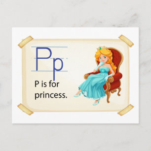 A letter P for princess Postcard