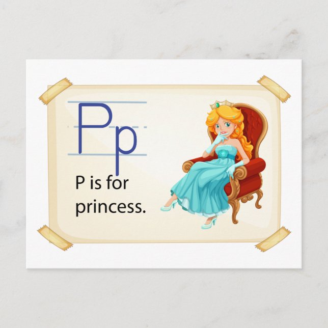 A letter P for princess Postcard (Front)
