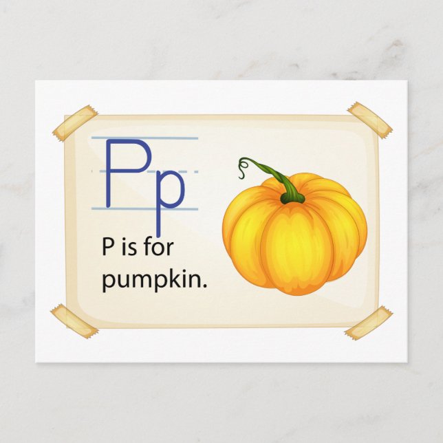 A letter P for pumpkin Postcard (Front)