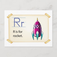 A letter R for rocket