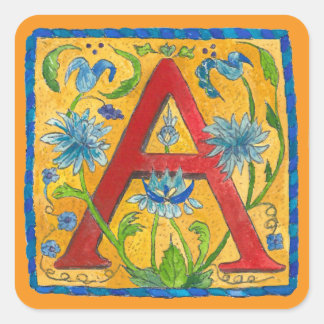 A Letter Tote Bag Square Sticker