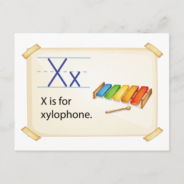 A letter X for xylophone Postcard (Front)