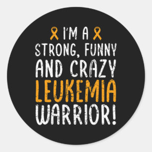 A Leukaemia Warrior! Leukaemia Awareness Month Classic Round Sticker