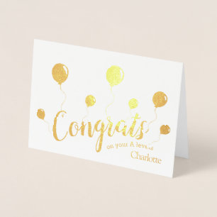 A level congratulations card