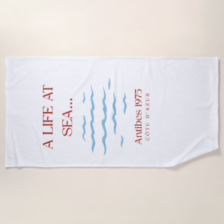 A Life At Sea Antibes Luxury Beach Towel