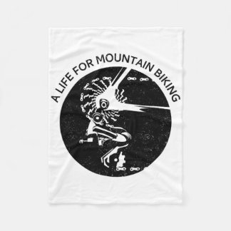 A Life For Mountain Biking (bike Rider Cyclist Sta Fleece Blanket