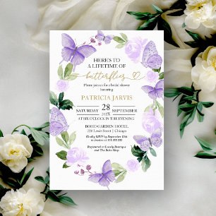 A Lifetime of Butterflies Bridal Shower Invitation