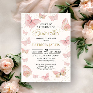 A Lifetime of Butterflies Bridal Shower Invitation