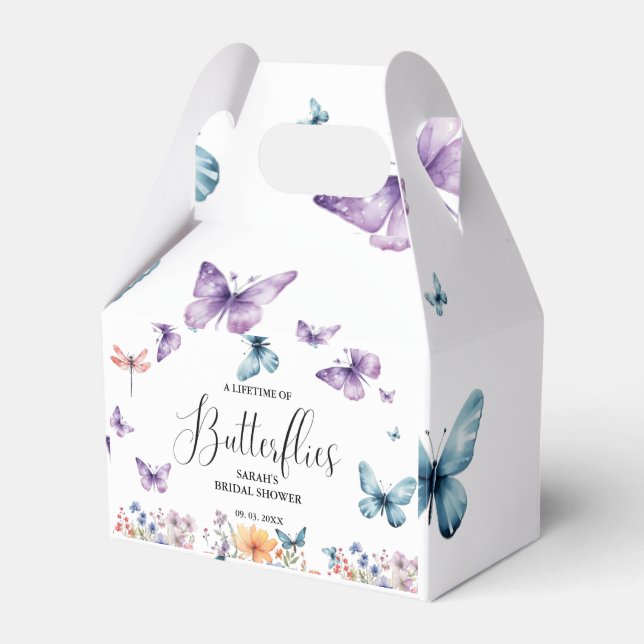 A lifetime of butterflies Bridal Shower Table Favour Box (Front Side)