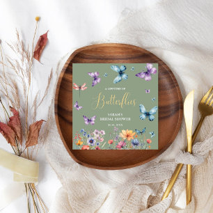 A lifetime of butterflies Bridal Shower Table Napkin