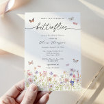 A Lifetime of Butterflies Wildflower Bridal Shower Invitation<br><div class="desc">Wedding Shower invitation featuring a border of watercolor wildflowers and fluttering butterflies. "Here's to a lifetime of butterflies". Customise with your information for the bride to be. Click "click to customise further" to change the font style,  size or colour.</div>