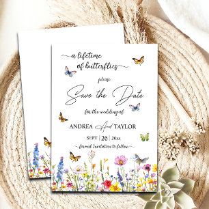 A Lifetime of Butterflies Wildflowers  Save The Date