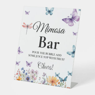 A lifetime of butterfliies Bridal Mimosa Bar Sign