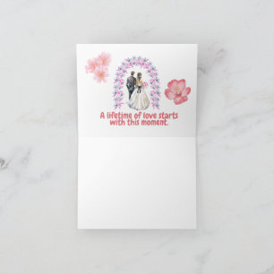 A lifetime of love starts with this moment. thank you card