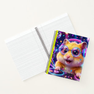  A light brown hamster with white face and belly f Notebook