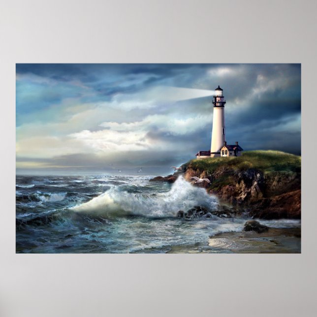 A Light of Hope, Pigeon Point Lighthouse Poster (Front)