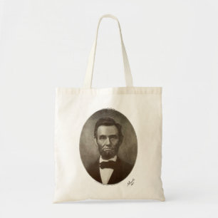 a lincoln 1864 signature oval portrait 2000 sv tote bag