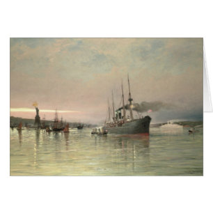 A Liner and Other Shipping before the Statue of Li