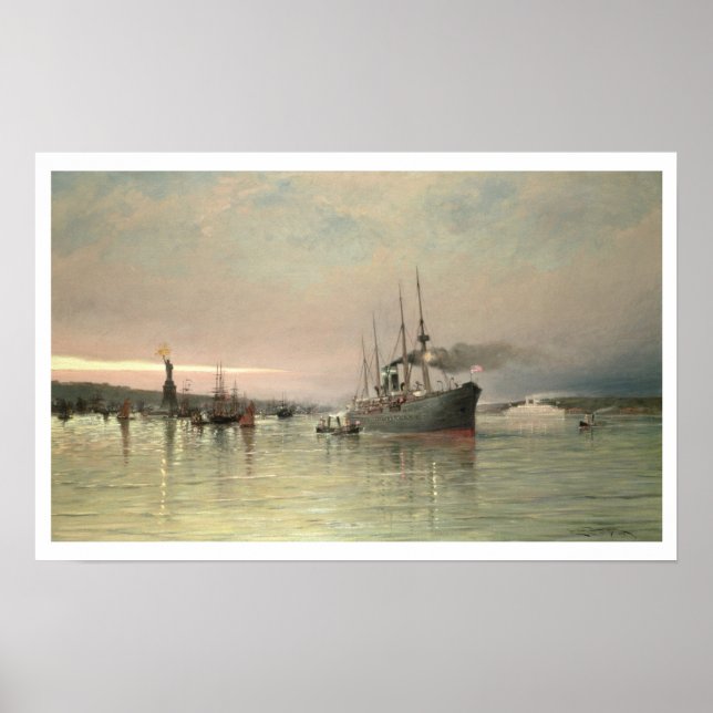 A Liner and Other Shipping before the Statue of Li Poster (Front)