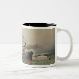 A Liner and Other Shipping before the Statue of Li Two-Tone Coffee Mug