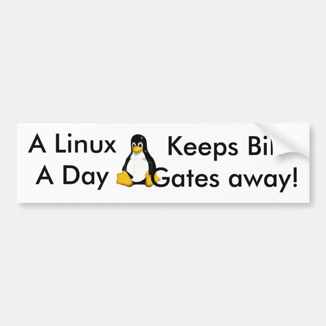 A Linux A Day... Bumper Sticker (Front)
