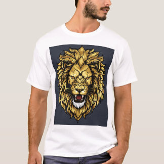 A lion angry face with a head design T-Shirt