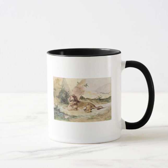A Lion in the Desert, 1834 Mug (Right)