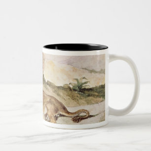 A Lion in the Desert, 1834 Two-Tone Coffee Mug