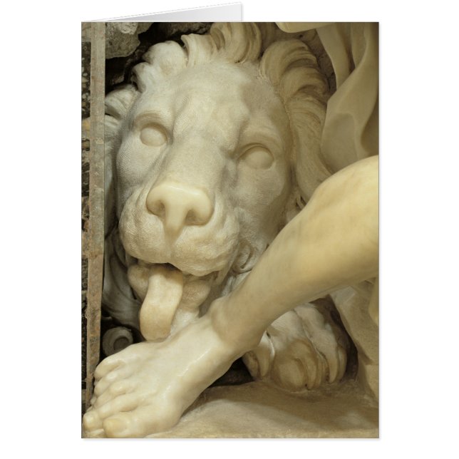 A Lion licking the foot of Daniel (Front)