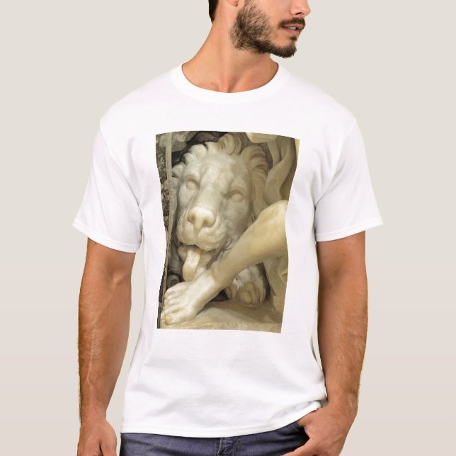 A Lion licking the foot of Daniel T-Shirt (Front)