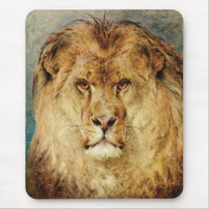 A Lion's Head (by Heywood Hardy) Mouse Pad