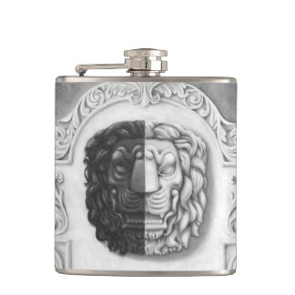 A Lion's Head Hip Flask