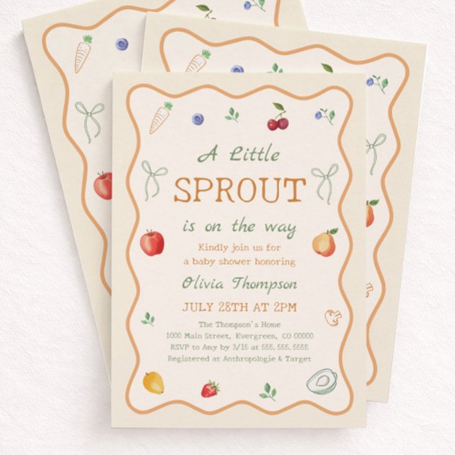 A Litte Sprout Baby Shower Invitation (Creator Uploaded)