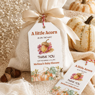 A Little Acorn Is on the Way Fall Baby Shower Gift Tags
