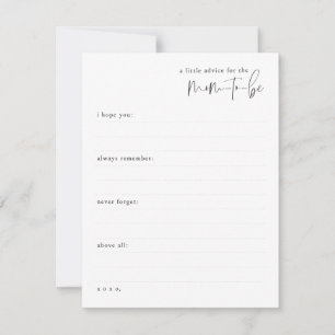 A Little Advice for the Mom-to-be Card