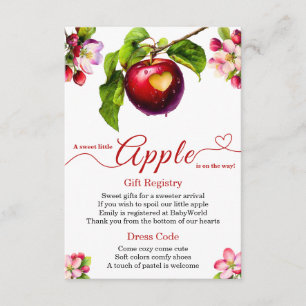 A Little Apple Is On The Way Fall Baby Shower Enclosure Card