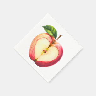 A Little Apple Is On The Way Fall Baby Shower Napkin